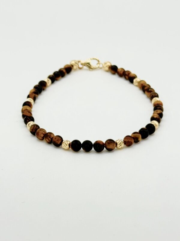 Tiger's Eye 14ct Gold Bracelet