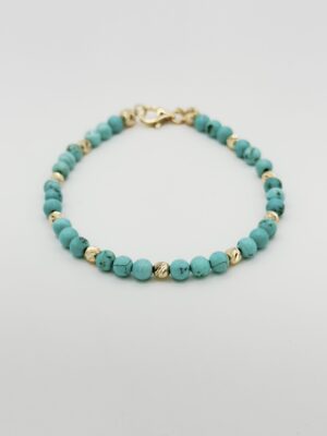 Turquoise 14ct Gold Bracelet