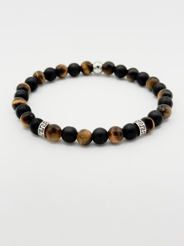 Tiger's Eye and Black Onyx bracelet