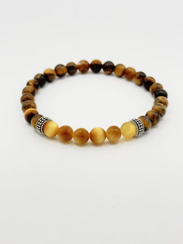 Tiger's eye and gold tiger's eye bracelet